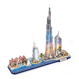 3D пазл CubicFun City Line з LED-підсвіткою Дубай (L523h) - Pampik - 2