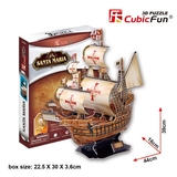Пазл 3D CubicFun Корабль Санта-Мария, 113 элементов (T4008h) - Pampik - 2