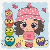 Картина по номерам ArtCraft Куколка с совенятами 30х30 см (15563-AC) - Pampik