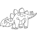 Детская раскраска ArtCraft Стегозаврик 25х30 см (15057-AC) - Pampik - 2