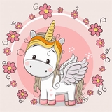 Картина за номерами ArtCraft Єдиноріжка з крилами 30х30 см (15501-AC) - Pampik