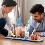 3D пазл CubicFun City Line з LED-підсвіткою Дубай (L523h) - Pampik - 3