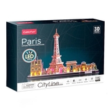 3D пазл CubicFun City Line з LED-підсвіткою Париж (L525h) - Pampik