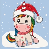 Картина по номерам ArtCraft Единорожка в шляпе 30х30 см (15555-AC) - Pampik