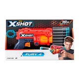 Быстрострельный бластер X-Shot Red Excel Fury 4 с 16 патронами (36377R) - Pampik