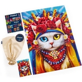 Пазл De.tail Біла кішка у вінку, 1000 елементів (DT1000-06) - Pampik - 2