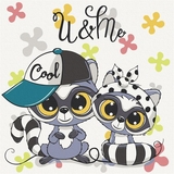 Картина по номерам ArtCraft Крутые еноты 30х30 см (15535-AC) - Pampik