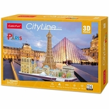 Пазл 3D CubicFun City Line Париж, 114 елементів (MC254h) - Pampik - 8