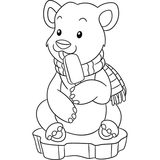 Дитяча розмальовка ArtCraft Білий ведмедик 25х30 см (15117-AC) - Pampik - 2