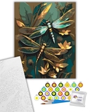 Картина по номерам ArtCraft Блестящие стрекозы с металлизированными красками 40х50 см (11599-AC) - Pampik