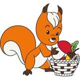 Детская раскраска ArtCraft Белочка 25х30 см (15079-AC) - Pampik