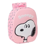 Рюкзак дитячий Safta Snoopy 3D, 33х27х10 см, рожевий (622544890) - Pampik