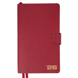 Щоденник Leo Planner Alpha, датований 2026, 12х20 см, 352 сторінки, бордовий (252630) - Pampik
