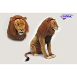 М'яка іграшка Hansa Лев, що сидить, 100 см (6327) - Pampik - 2