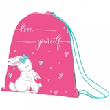 Сумка для обуви 1 Вересня SB-10 Bunny, розовый с бирюзовым (558579) - Pampik