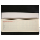 Планінг-щотижневик настільний Leo Planner Credo, датований 2026, 34х13 см, 128 сторінок, чорний (252679) - Pampik - 2