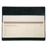 Планінг-щотижневик настільний Leo Planner Case, датований 2026, 34х13 см, 128 сторінок, темний смарагд (252678) - Pampik - 2