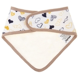 Нагрудник бандана Akuku Сердечка, бежевий (A1512) - Pampik - 3