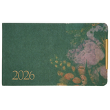 Щотижневик Leo Planner Bloom, датований 2026, 10х17 см, 128 сторінок, зелений (252714) - Pampik