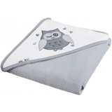 Рушник з капюшоном Akuku Сова, 100x100 см, сірий (A1248) - Pampik