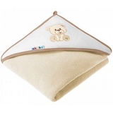 Рушник з капюшоном Akuku Ведмедик, 100x100 см, бежевий (A1252) - Pampik