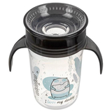 Чашка-непроливайка 360˚ Akuku, с ручками, 270 мл, черный (A0671) - Pampik