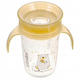 Чашка-непроливайка 360˚ Akuku, з ручками, 270 мл, жовтий (A0670) - Pampik