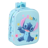 Рюкзак дитячий Safta Stitch Aloha 3D, 27х22х10 см, блакитний (622554011) - Pampik