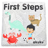 Розвиваюча м'яка книжка-іграшка Akuku Перші кроки (A0477) - Pampik