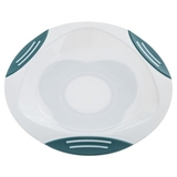 Тарілка на присосці Akuku білий-бірюзовий (A0524) - Pampik