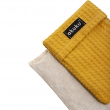 Грелка Akuku с вишневыми косточками, 13x16 см, желтый (A0636) - Pampik