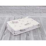 Багаторазова непромокаюча пелюшка Руно Мишка на місяці, жаккард, 70х50 см (МЖ5070) - Pampik - 3