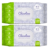 Набір вологих серветок для дітей Chicolino, 240 шт. (2 уп. по 120 шт.) - Pampik