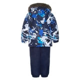 Детский зимний комплект Huppa Avery, куртка и полукомбинезон, р.92, темно-синий с принтом/темно-синий (41780030-92886-092) - Pampik - 2