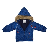 Дитячий зимовий комплект Huppa Avery, куртка та напівкомбінезон, р.74, синій з принтом/темно-синій (41780030-12335-074) - Pampik - 4