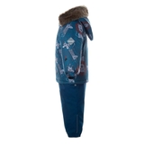 Дитячий зимовий комплект Huppa Avery, куртка та напівкомбінезон, р.86, бірюзово-зелений з принтом/бірюзово-зелений (41780030-03066-086) - Pampik - 3