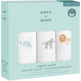 Муслинові пелюшки Aden + Anais Musy Animal Kingdom, 70х70 см, 3 шт., білий (AMSO30003) - Pampik