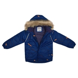 Дитячий зимовий комплект Huppa Winter, куртка та напівкомбінезон, р.92, синій з принтом/темно-синій (41480030-12335-092) - Pampik - 4