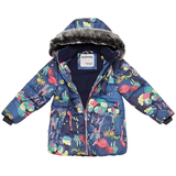 Комплект зимовий Huppa Belinda 1: куртка + напівкомбінезон, р.92, темно-синій з принтом (45090130-13486-092) - Pampik - 4