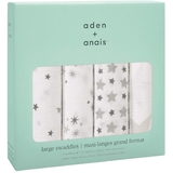 Набір пелюшок Aden + Anais Twinkle, муслін, 120х120 см, 4 шт., біло-сірий (AA2038G) - Pampik