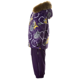 Комплект зимний Huppa Lasse: куртка + полукомбинезон, р.86, фиолетовый с принтом (45140030-23253-086) - Pampik - 3