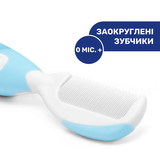 Натуральна щітка і гребінець для волосся Chicco, блакитний (06569.20) - Pampik - 4