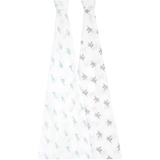 Набір пелюшок Aden + Anais Animal Kingdom, муслін, 120х120 см, 2 шт., білий (ASWO20004) - Pampik - 2