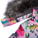 Комплект зимовий Huppa Renely 2: куртка + напівкомбінезон, р.92, рожевий з сірим (41850230-13403-092) - Pampik - 5