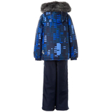 Комплект зимовий Huppa Dante: куртка + штани, р.128, темно-синій (41930030-12686-128) - Pampik - 2