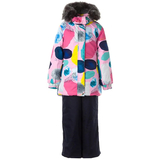 Комплект зимний Huppa Renely 2: куртка + полукомбинезон, р.98, розовый с темно-синим (41850230-14603-098) - Pampik