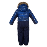 Детский зимний комбинезон Huppa Bruce, р.128, темно-синий с принтом (36330030-82686-128) - Pampik - 2