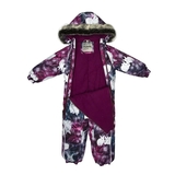 Дитячий зимовий комбінезон Huppa Orion, р.86, бордовий з принтом (36300030-33134-086) - Pampik - 4