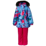 Комплект зимовий Huppa Renely 3: куртка + штани, р.116, блакитний/фуксія (41850330-44606-116) - Pampik