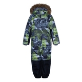 Детский зимний комбинезон Huppa Bruce, р.110, серый с принтом (36330030-92548-110) - Pampik